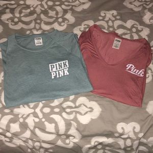 Set of two PINK long sleeve T-shirt’s